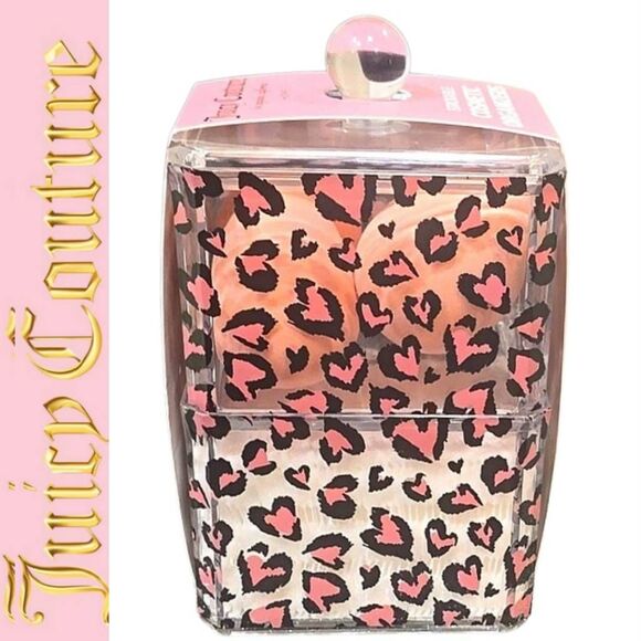 Juicy Couture Home Pink Leopard Stackable Cosmetic Organizers - Picture 1 of 6